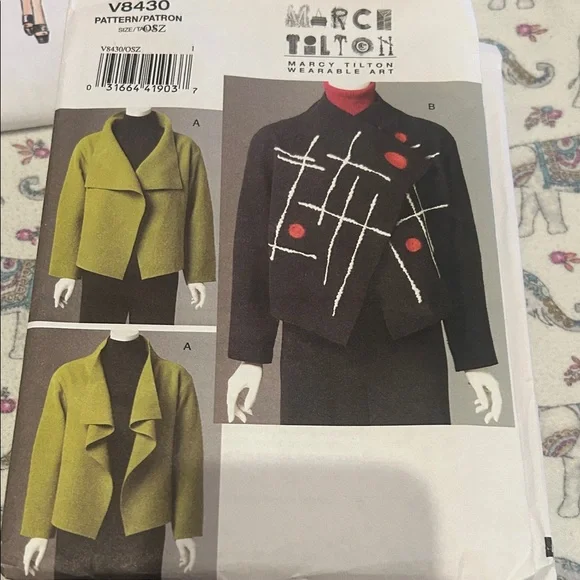 Vogue Fashion Patterns Collection with Red, Blue, and Gray Designs - Picture 6 of 7